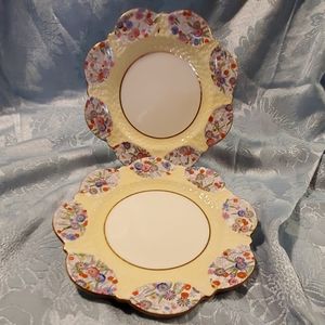 TWO AYNSLEY Dessert Plates,  Lovely and rare!